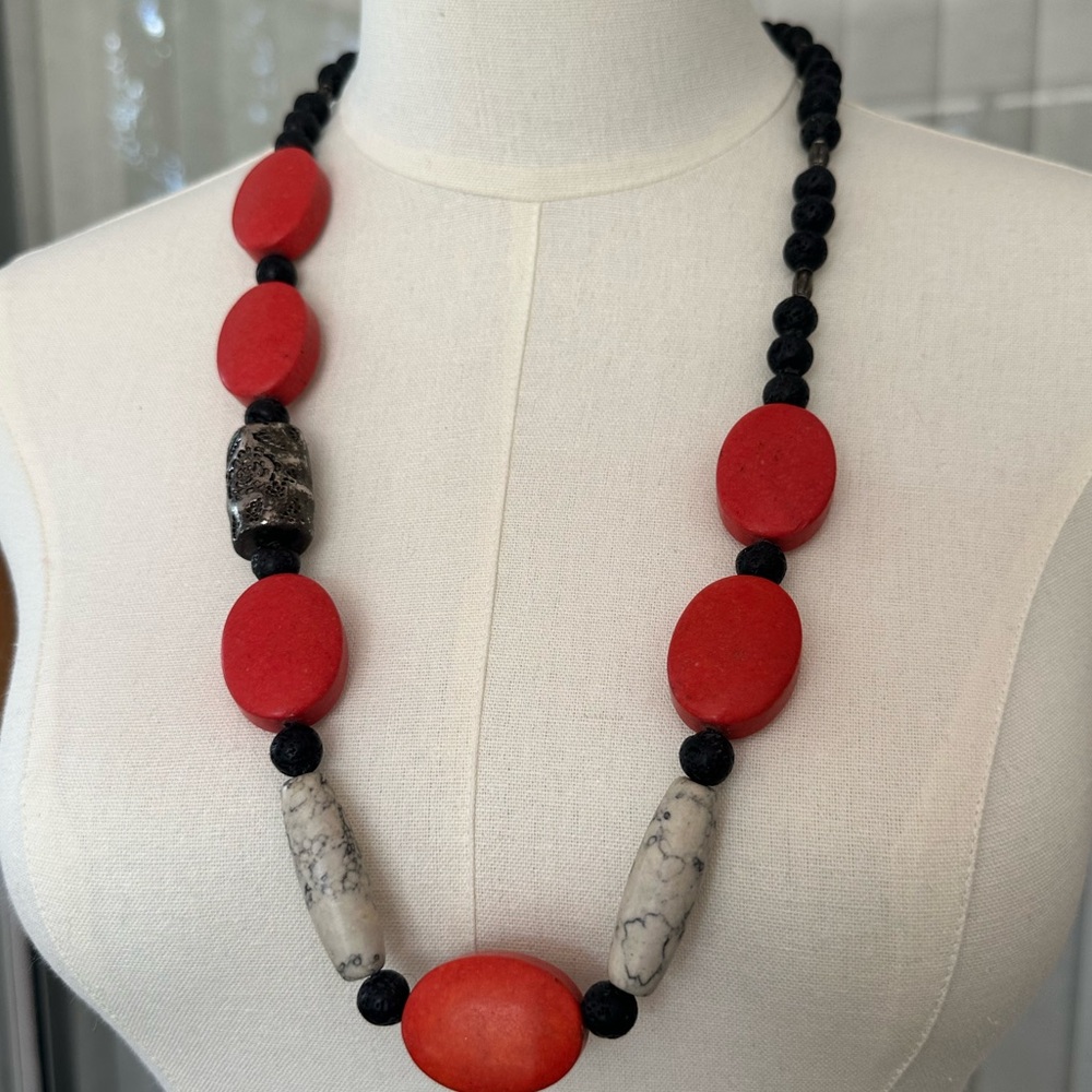 Vintage Statement Chunky Stone Bib Necklace